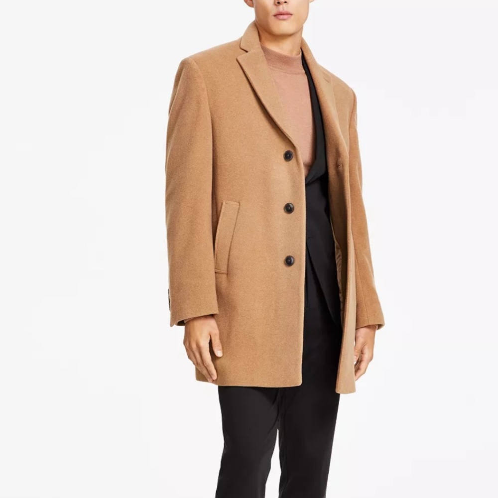 Calvin Klein Tan Pea Coat